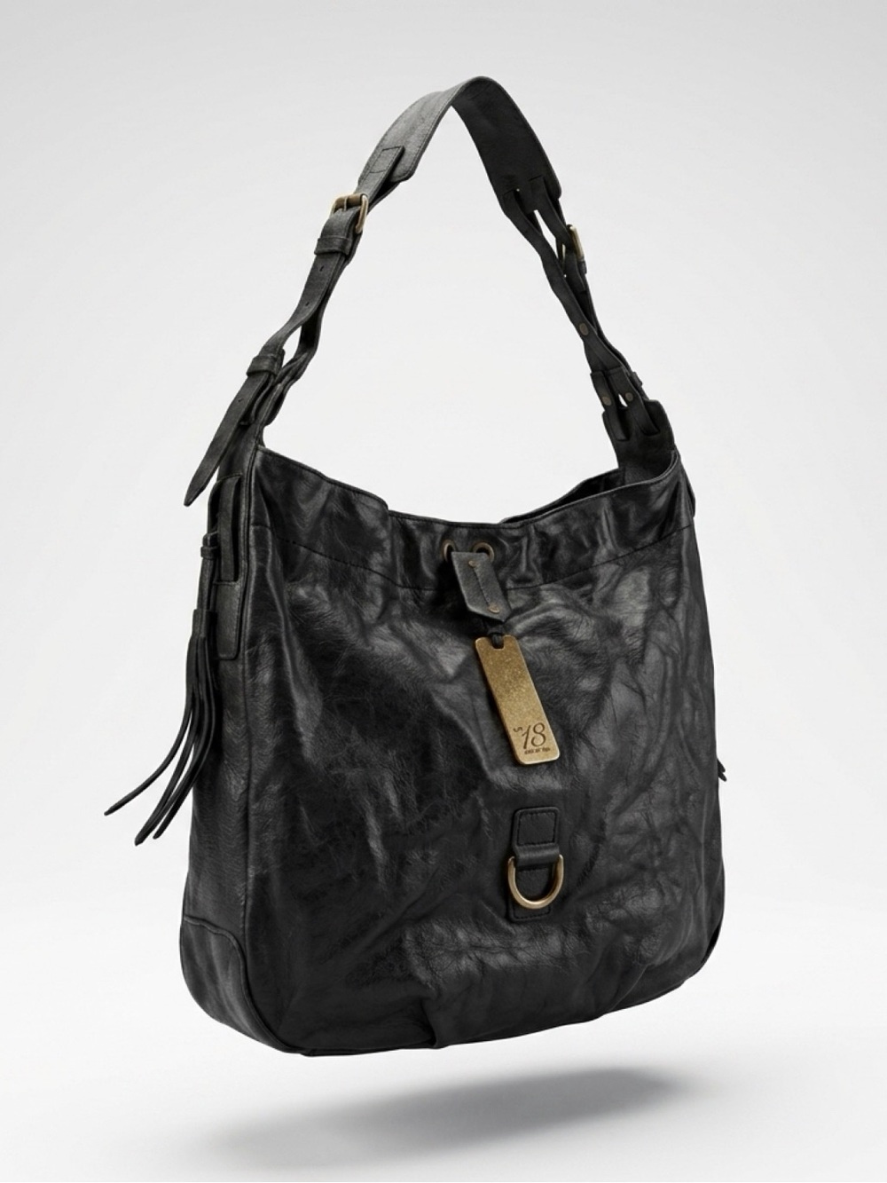 VTG Botkier "Howard" Black Lambskin Slouchy Fringe Hobo Bag – Purse